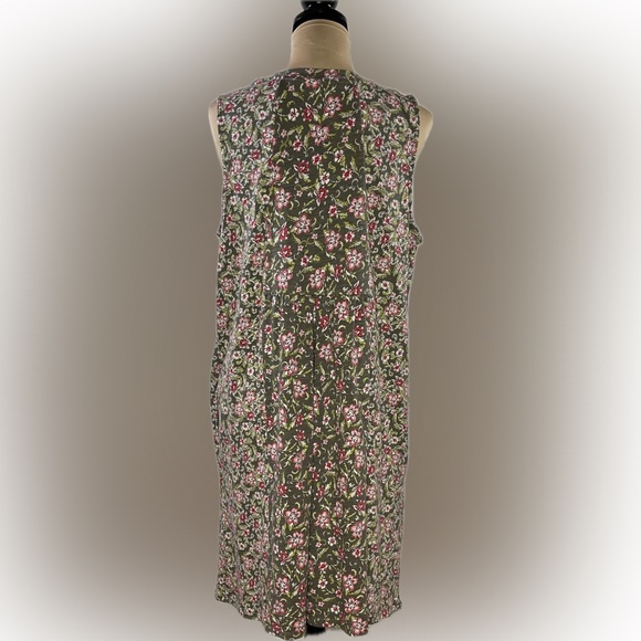 J. Jill Floral Print sleeveless, knee length dress, size L - Picture 3 of 13